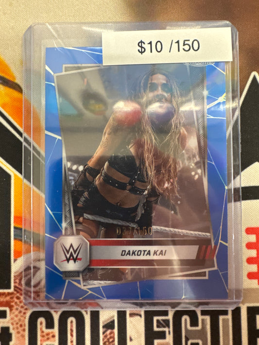 2025 Topps Chrome WWE Dakota Kai Blue Refractor /150