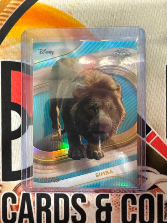 2025 Topps Chrome Disney Simba Teal Refractor /299