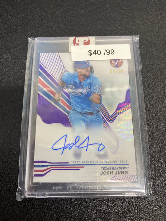 2024 Topps Pristine Josh Jung Purple Autograph /99