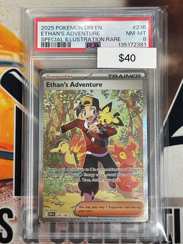 Pokémon Ethan’s Adventure Special Illustration Rare Destined Rivals 236/182 PSA 8