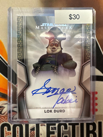 2025 Topps Star Wars Masterwork George Takei As Lok Durd Autograph