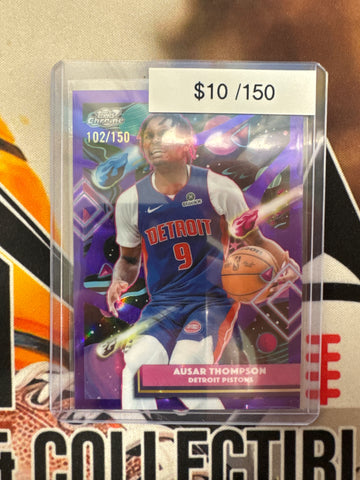 2026 Topps Chrome Cosmic NBA Ausar Thompson Purple Raywave Refractor /150