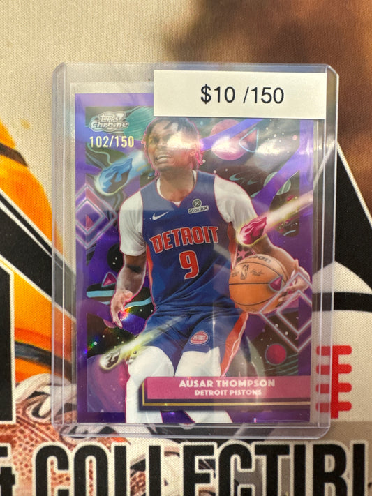 2026 Topps Chrome Cosmic NBA Ausar Thompson Purple Raywave Refractor /150