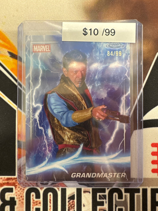 2025 Topps Chrome Marvel Studios Grandmaster Thor Refractor /99