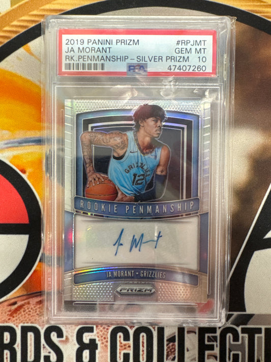 2019-20 Prizm Ja Morant Auto silver Prizm PSA 10