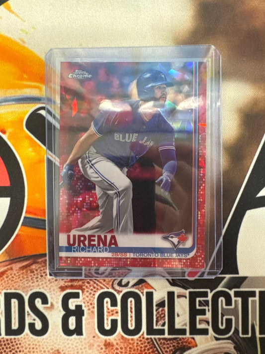 2019 Topps Chrome Sapphire MLB Richard Urena Red Refractor /5
