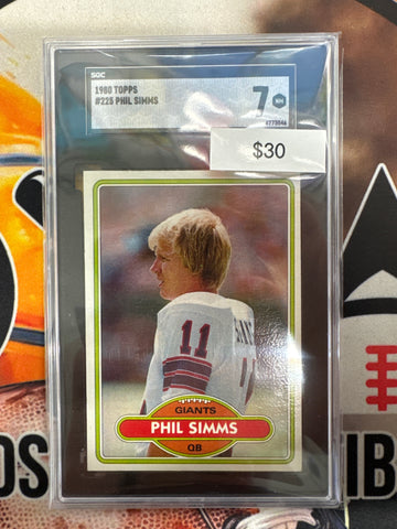 1980 Topps NFL Phil Simms SGC 7