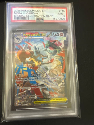 Pokémon Mega Lucario ex 179/132 Mega Evolution PSA 9