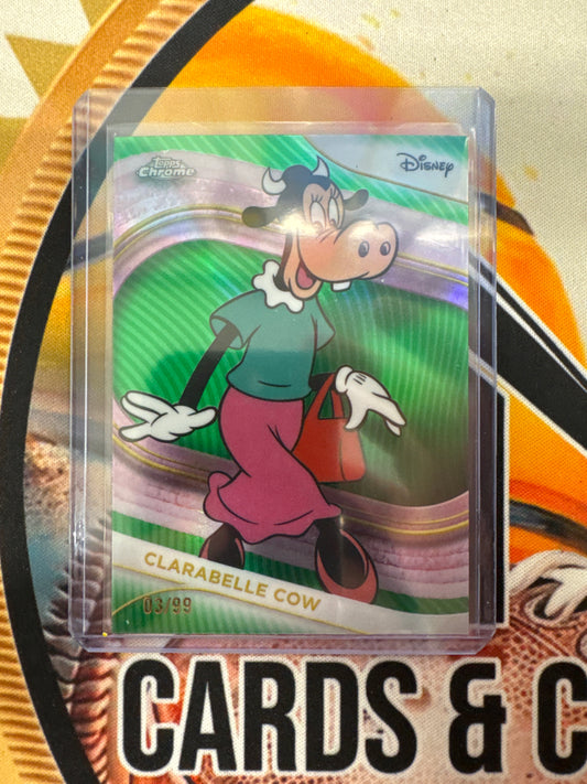 2025 Topps Chrome Disney Clarabelle Cow Green Refractor /99