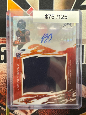2025 Topps Resurgence NFL Luther Burden II Resurgence Rookie Relic Signatures White Refractor /125
