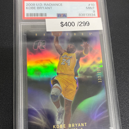 2008 Upper Deck Radiance Kobe Bryant /299 PSA 9