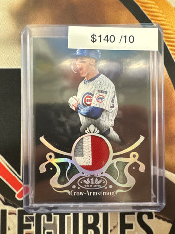 2026 Topps Tier One MLB Pete Crow-Armstrong Shadow Relic 3 Color Patch /10