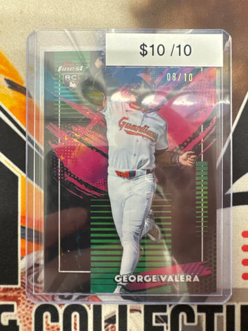 2026 Topps Finest MLB George Valera Rare Rookie Black Geometric Refractor /10