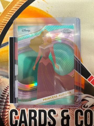 2025 Topps Chrome Disney Princess Aurora Aqua Refractor /199
