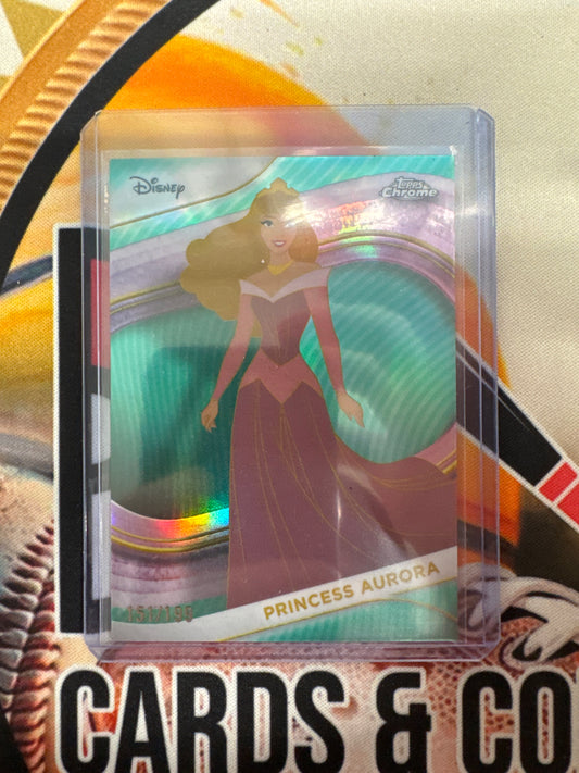 2025 Topps Chrome Disney Princess Aurora Aqua Refractor /199