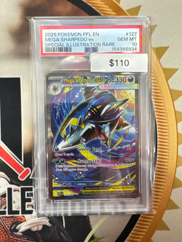 Pokemon Mega Sharpedo ex 127/094 Phantasmal Flames PSA 10