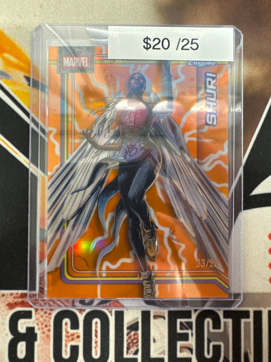 2026 Topps Chrome Marvel Shuri Storm’s Lightning Orange Refractor /25