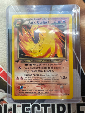 Pokémon Dark Quilava 1st Edition Neo Destiny 39/105 LP