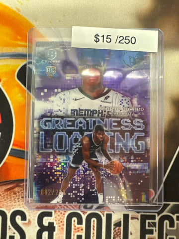 2026 Bowman Basketball Cedric Coward Rookie Greatness Loading Purple Refractor /250