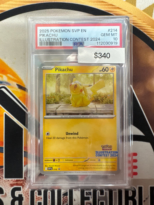 Pokémon Pikachu Illustration Contest 2024 Promo 214 PSA 10
