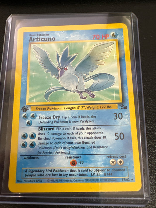 Pokemon Articuno 1st edition 17/62 non-holo Fossil