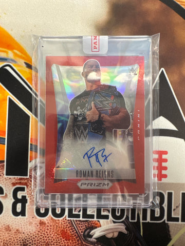 2023 Panini Prizm WWE Roman Reigns Throwback Red Autograph /99