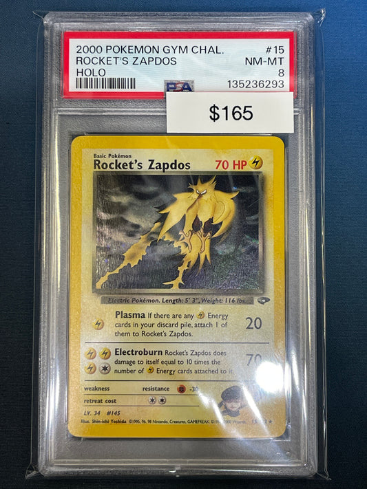 Pokémon Rocket’s Zapdos Holo Gym Challenge 15/132 PSA 9