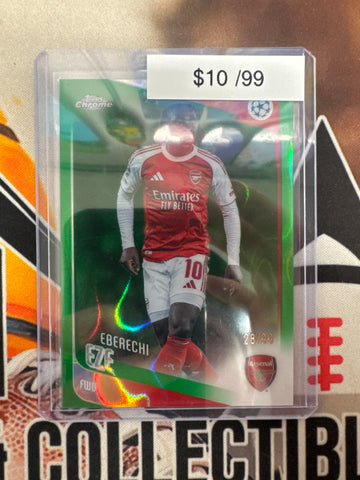 2026 Topps Chrome Champions League Eberechi Eze Green Lava Refractor /99