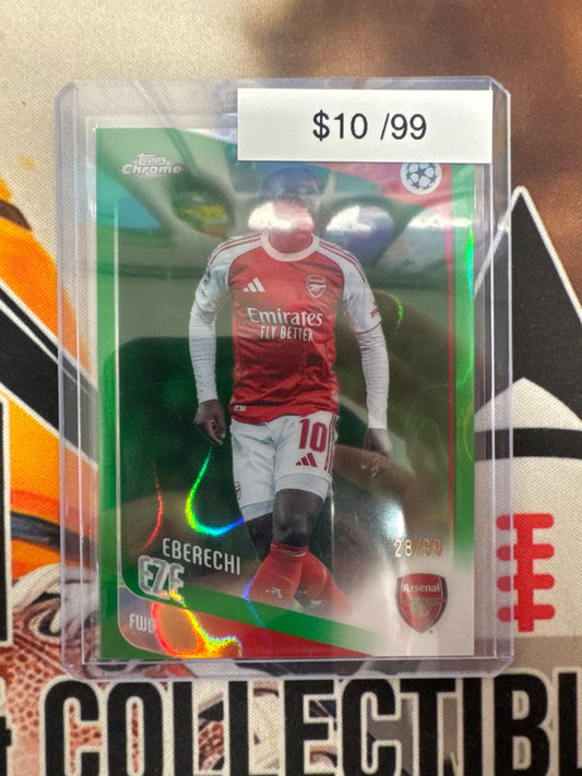 2026 Topps Chrome Champions League Eberechi Eze Green Lava Refractor /99