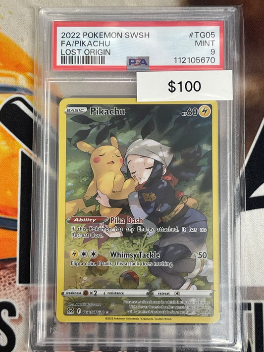 Pokémon Pikachu Trainer Gallery Lost Origin TG05/TG30 PSA 9