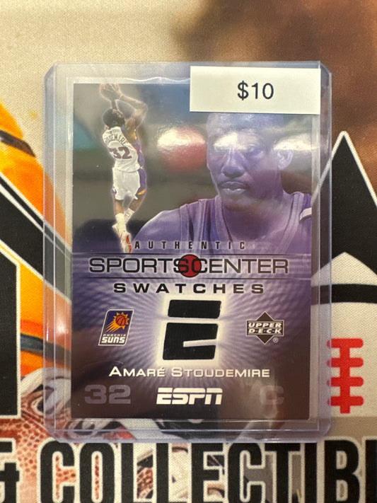 2005 Upper Deck Basketball Amare Stoudemire Authentic Sports Center Swatches