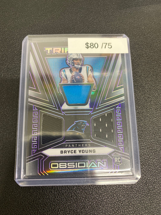 2023 NFL Obsidian Bryce Young Trifecta Purple Rookie /75