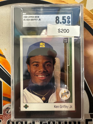1989 Upper Deck Baseball Ken Griffey Jr. Rookie SGC 8.5
