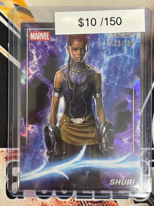2025 Topps Chrome Marvel Studios Shuri Agatha Lava /150