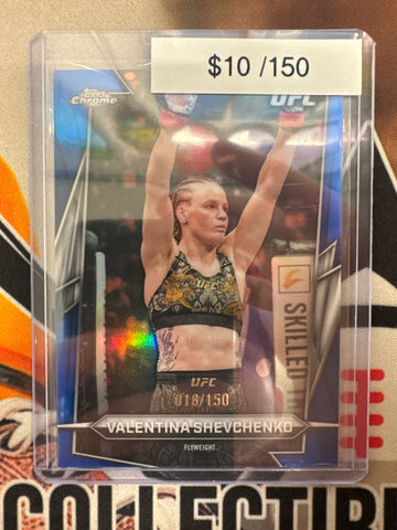 2026 Topps Chrome UFC Valentina Shevchenko Blue Refractor /150