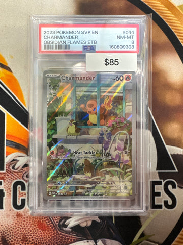 2023 Pokemon SVP English Charmander Obsidian Flames ETB 044 Promo PSA 8