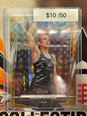 2026 Topps Chrome UFC Alexa Grasso Gold Geometric Refractor /50