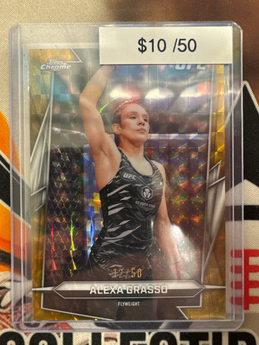 2026 Topps Chrome UFC Alexa Grasso Gold Geometric Refractor /50