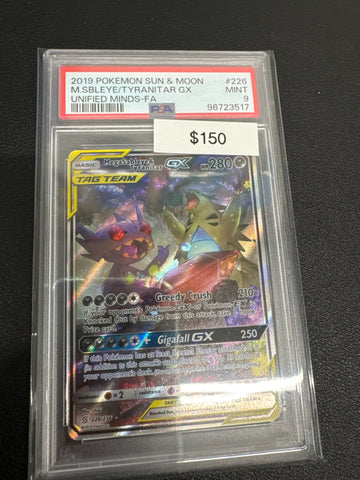 Pokemon Mega Sableye & Tyranitar GX 226/236 PSA 9