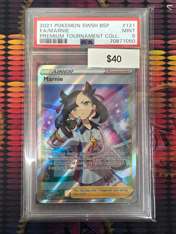 Pokémon Marnie Premium Tournament Collection Promo SWSH121 PSA 9