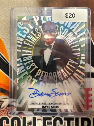 2026 Topps Finest NFL Dave Sims Finest Personality Autograph Refractor