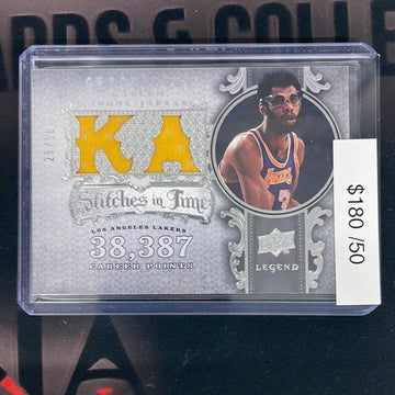 2007-08 NBA Kareem Abdul-Jabar Upper Deck Chronology Stiches in Time Patch /50