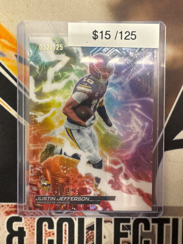 2026 Topps Resurgence NFL Justin Jefferson Circuit Breakers White Surge Refractor /125