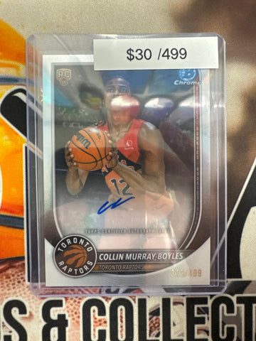 2025 Topps Bowman Chrome Basketball Collin Murray-Boyles Rookie Autograph Refractor /499