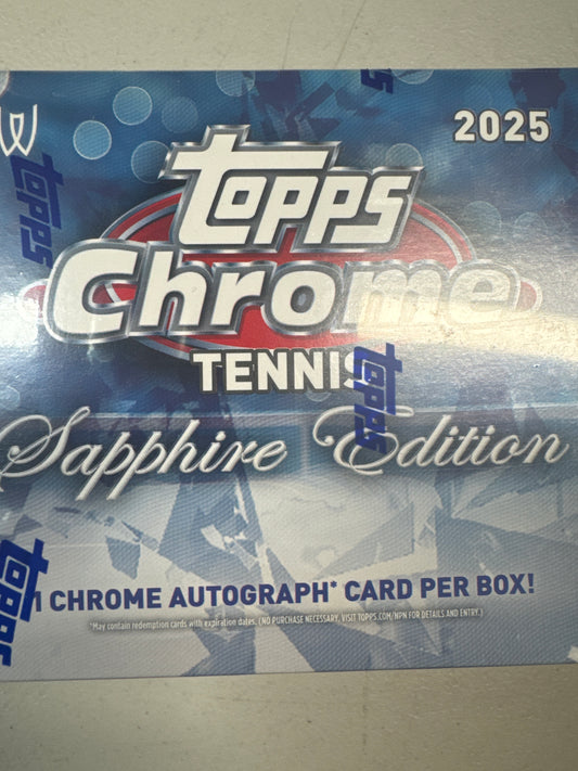 2025 Topps Chrome Tennis Sapphire hobby