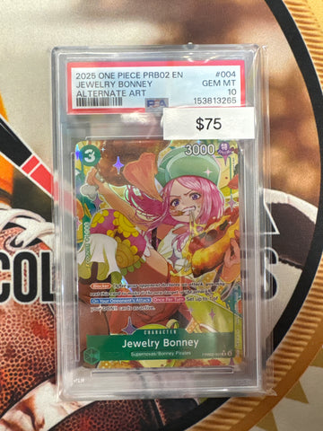 2025 One Piece PRB02 English Jewelry Bonney Alternate Art PRB02-004 PSA 10