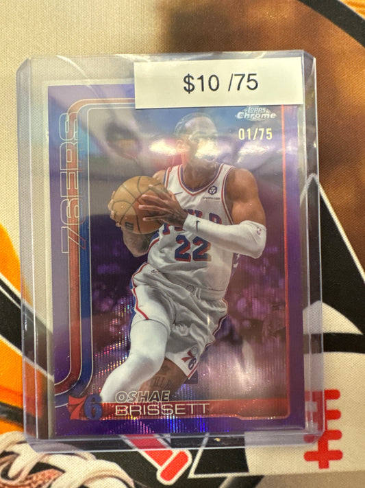 2025-26 Topps Chrome NBA Oshae Brissett Purple Wave Refractor /75