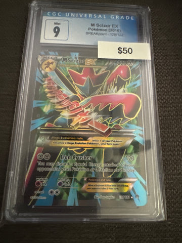 Pokemon M Scizor EX 120/122 CGC 9