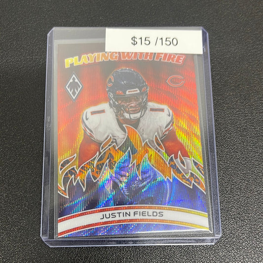 2023 NFL Phoenix Justin Fields Playing With Fire /150