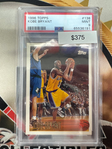1996 Topps NBA Kobe Bryant Rookie PSA 9